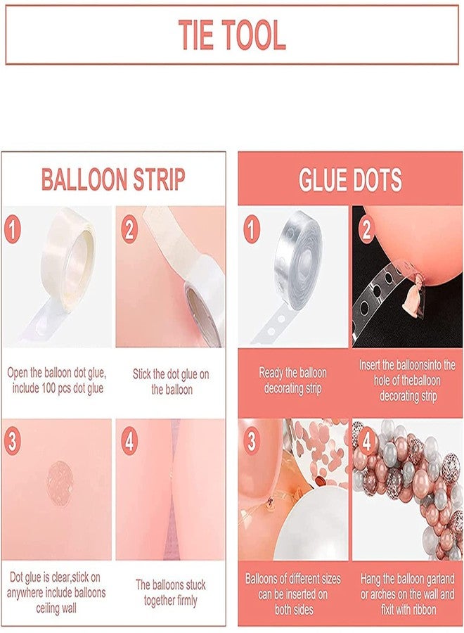 Hemito 54 Pcs Birthday Decoration Kit Rose Gold Pink White Balloon Birthday Banner, Gold Chrome Gold Confetti Arc, Glue Dot For Girls Kids Baby Birthday Decoration Items | Birthday Decoration Combo - Image 4
